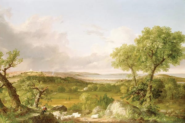 Thomas Cole: View of Boston  by Thomas Cole