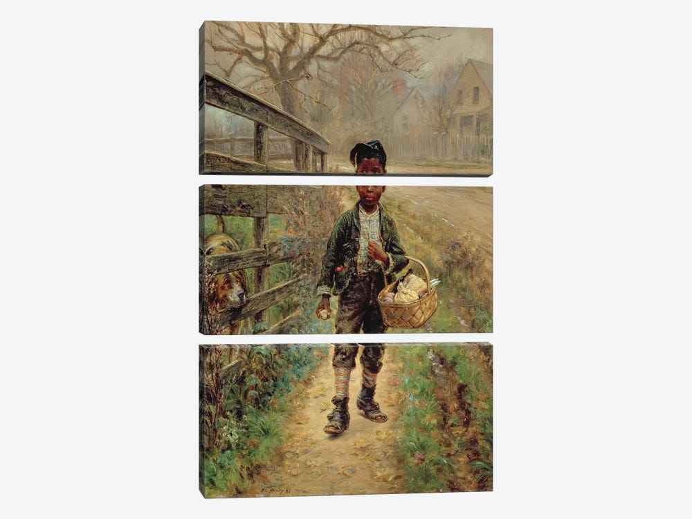 Protecting the Groceries, 1886  by Edward Lamson Henry 3-piece Canvas Artwork