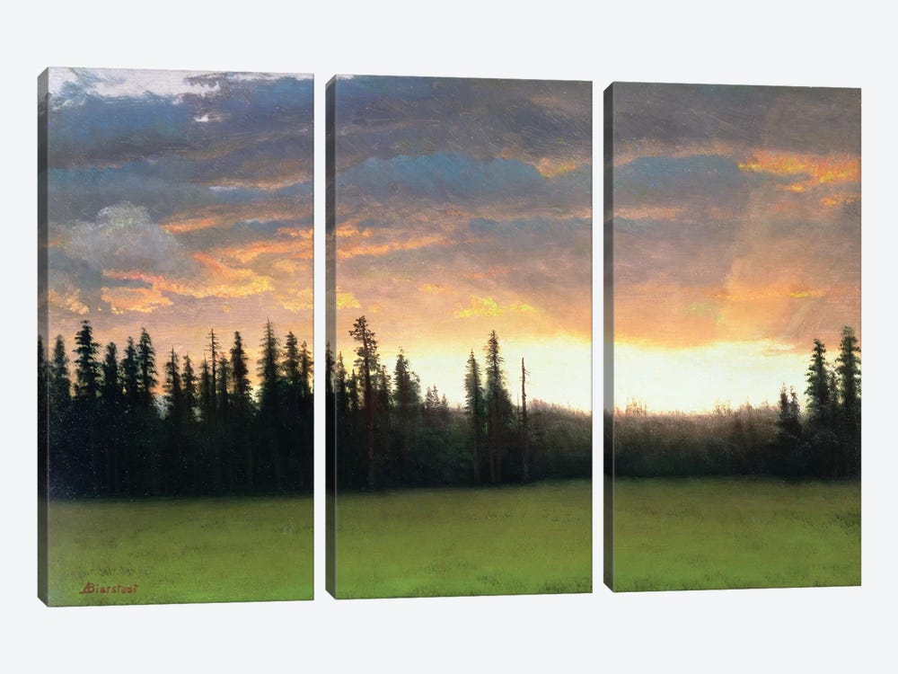 California Sunset  by Albert Bierstadt 3-piece Canvas Art