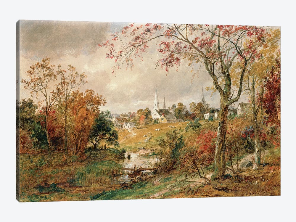 Autumn Landscape, Saugerties, 1886  by Jasper Francis Cropsey 1-piece Canvas Artwork