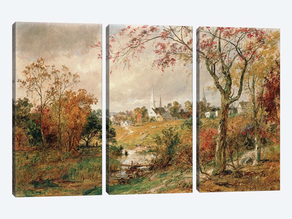 Autumn Landscape, Saugerties, 1886  by Jasper Francis Cropsey 3-piece Canvas Art