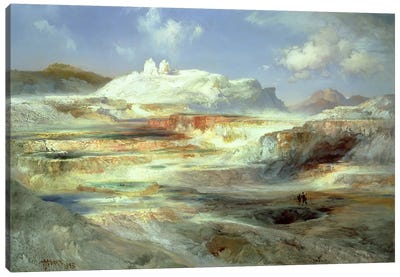Jupiter Terrace, Yellowstone, 1893  Canvas Art Print - Thomas Moran