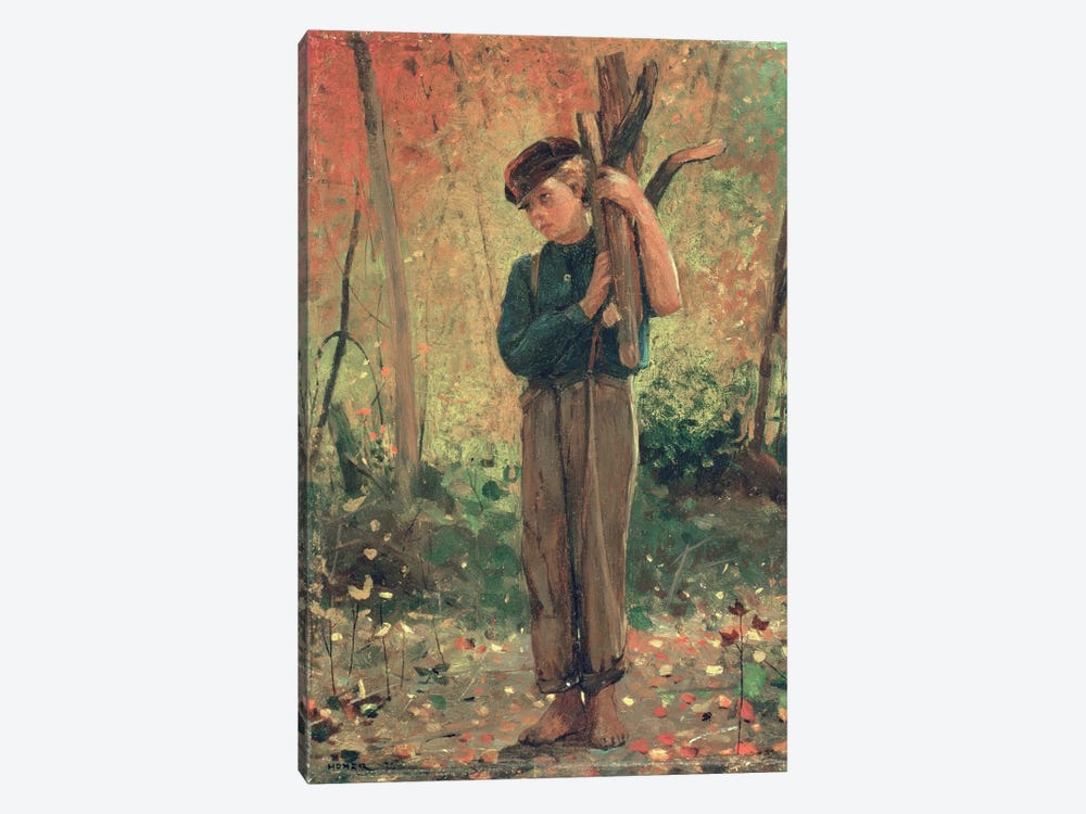 Boy Holding Logs, 1873  by Winslow Homer 1-piece Canvas Art Print