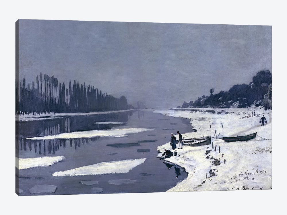 Ice floes on the Seine at Bougival, c.1867-68  1-piece Canvas Artwork