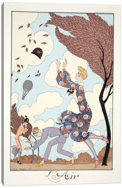 Air, from 'Falbalas & Fanfreluches, Almanach des Modes Présentes Canvas Art Print
