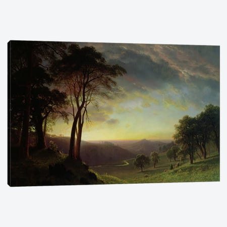 The Sacramento River Valley  Canvas Print #BMN4808} by Albert Bierstadt Canvas Art