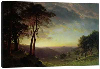 The Sacramento River Valley  Canvas Art Print - Albert Bierstadt