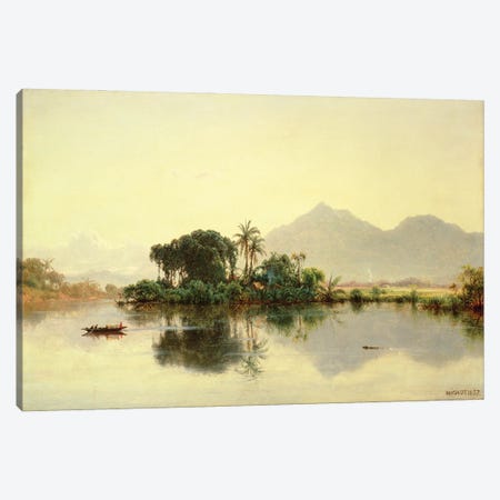 On the Orinoco, Venezuela, 1857  Canvas Print #BMN4809} by Louis Remy Mignot Canvas Wall Art