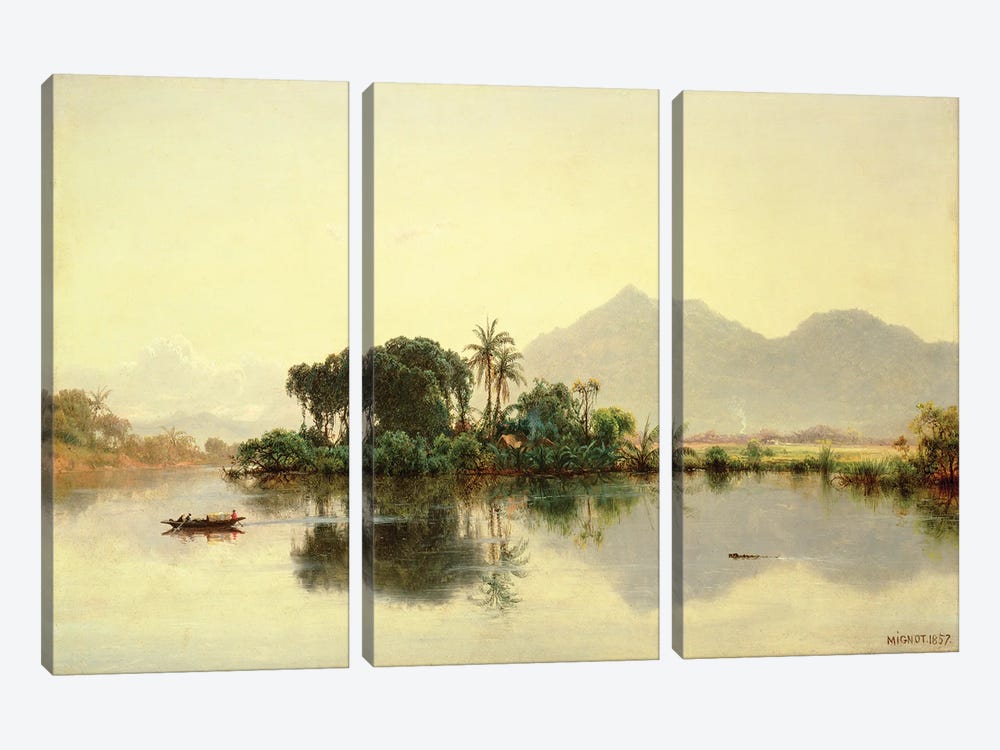 On the Orinoco, Venezuela, 1857  3-piece Canvas Art Print