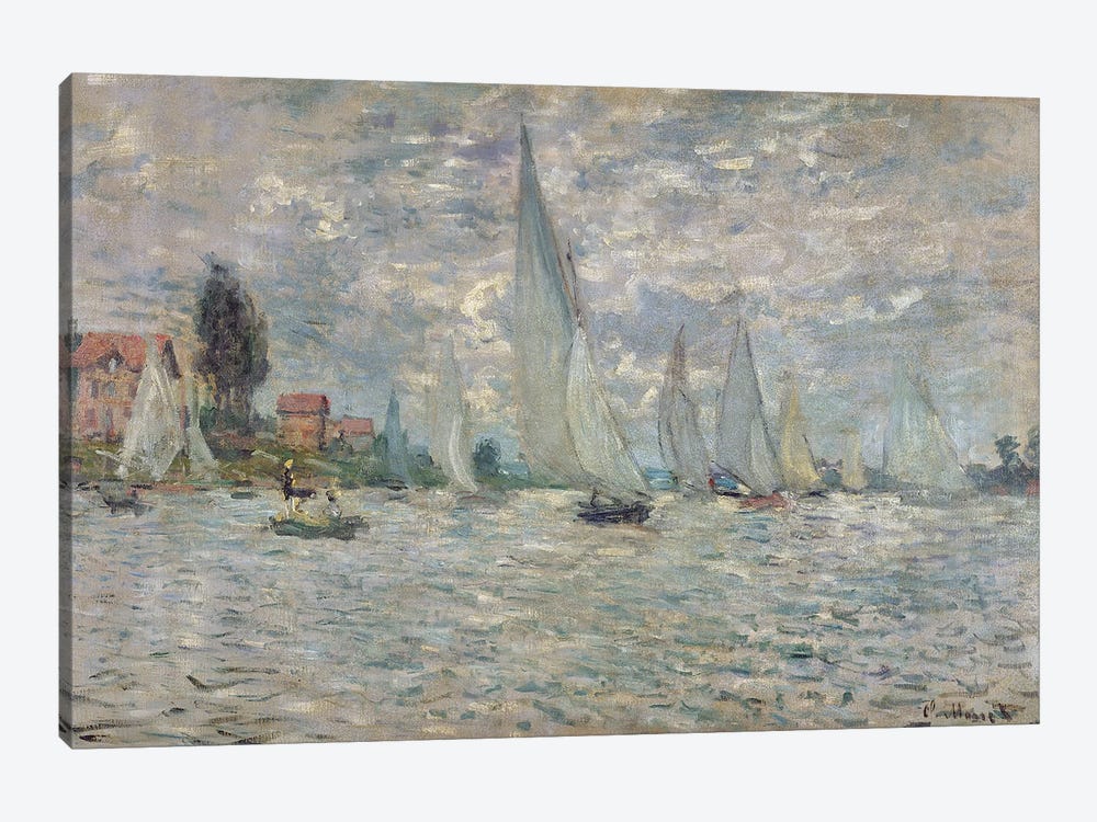The Boats, or Regatta at Argenteuil, c.1874  by Claude Monet 1-piece Canvas Wall Art