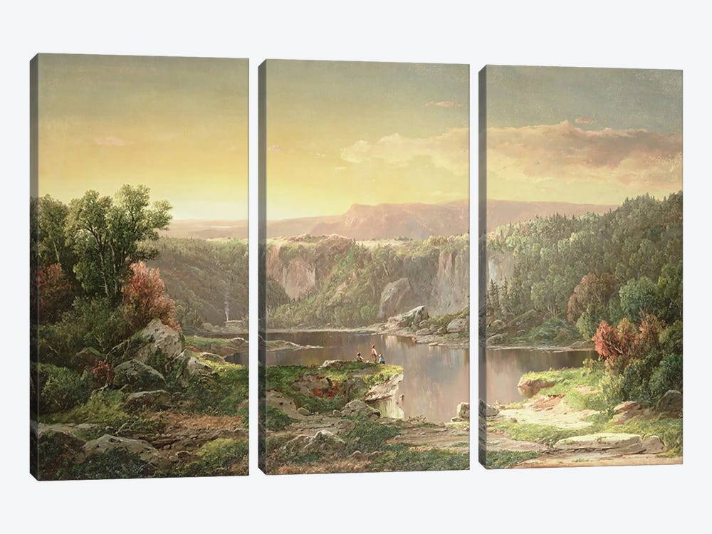 Mountain Lake near Piedmont, Maryland  by William Sonntag 3-piece Canvas Print
