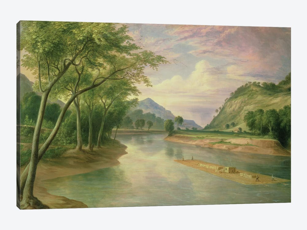 Ohio River near Marietta, 1855  by Henry Cheever Pratt 1-piece Canvas Wall Art