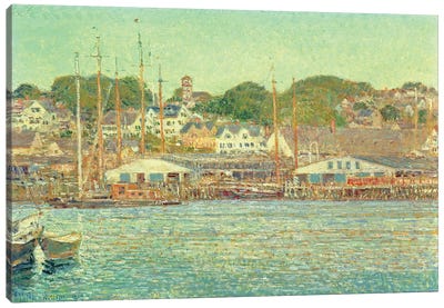 Gloucester Harbour, 1917  Canvas Art Print - Childe Hassam
