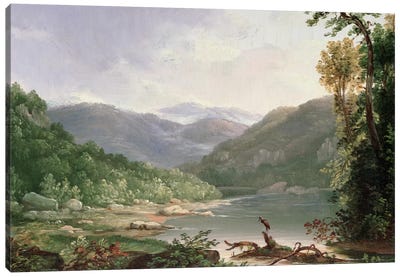 Kentucky River, Near Dic River  Canvas Art Print - Hudson River School Art