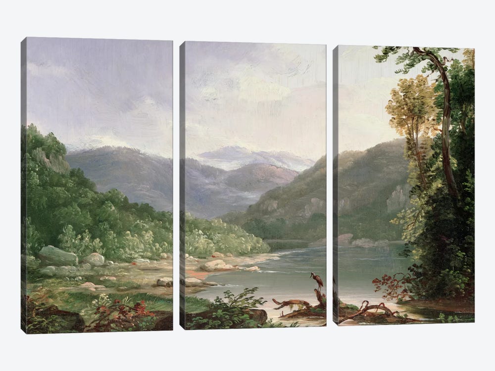 Kentucky River, Near Dic River  by Thomas Worthington Whittredge 3-piece Canvas Wall Art