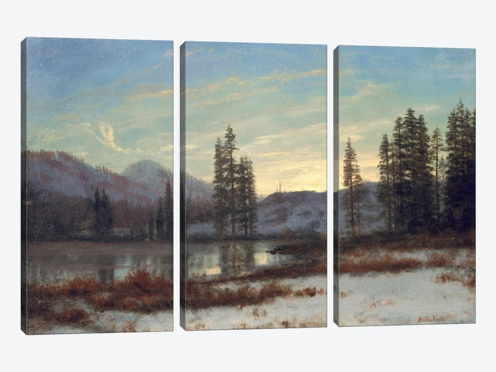 Snow in the Rockies  by Albert Bierstadt 3-piece Canvas Art Print