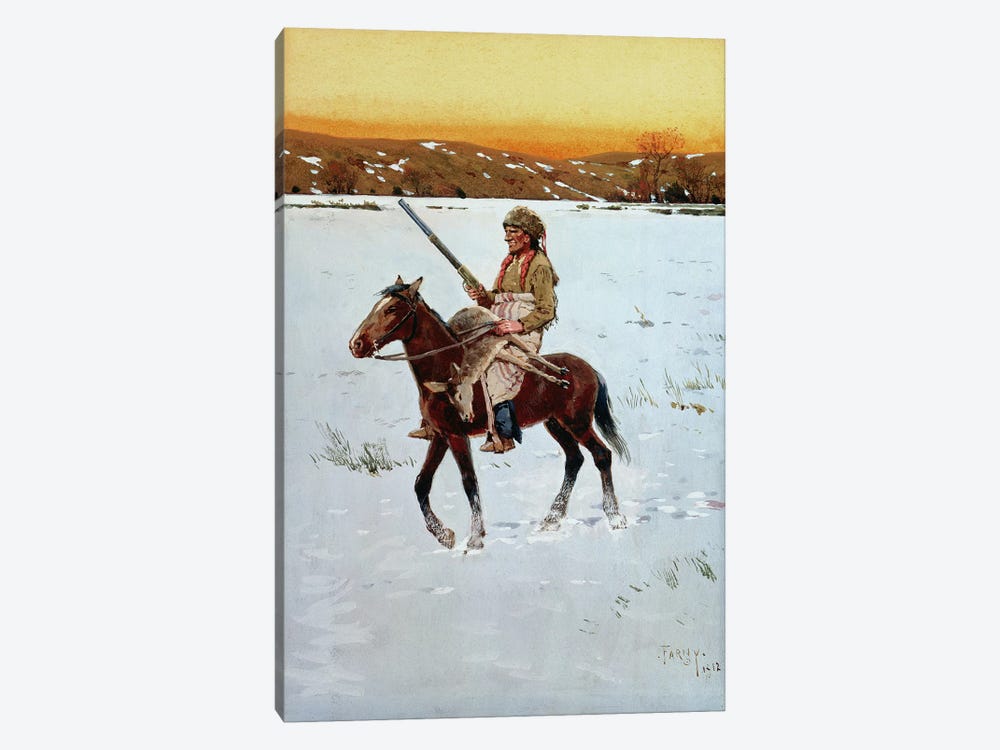 Indian Returning from the Hunt, 1912  by Henry Francois Farny 1-piece Canvas Art
