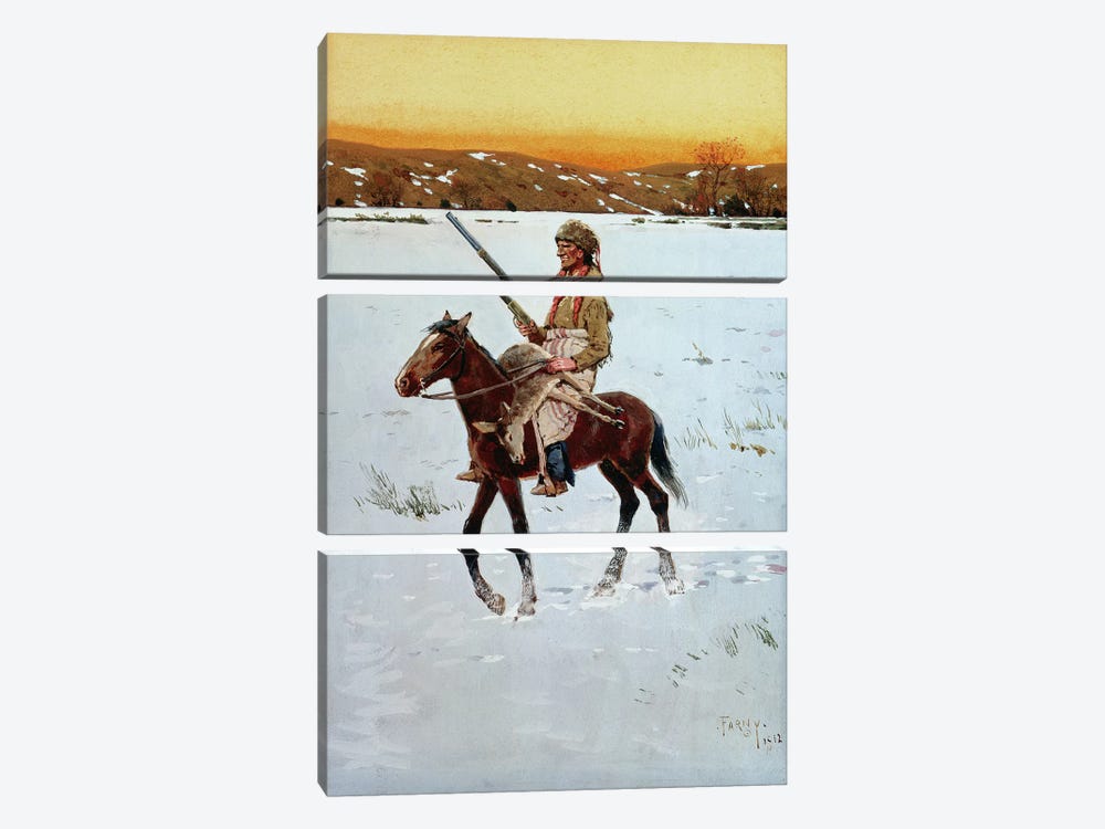 Indian Returning from the Hunt, 1912  3-piece Canvas Artwork