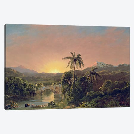Sunset in Equador  Canvas Print #BMN4820} by Frederic Edwin Church Canvas Artwork