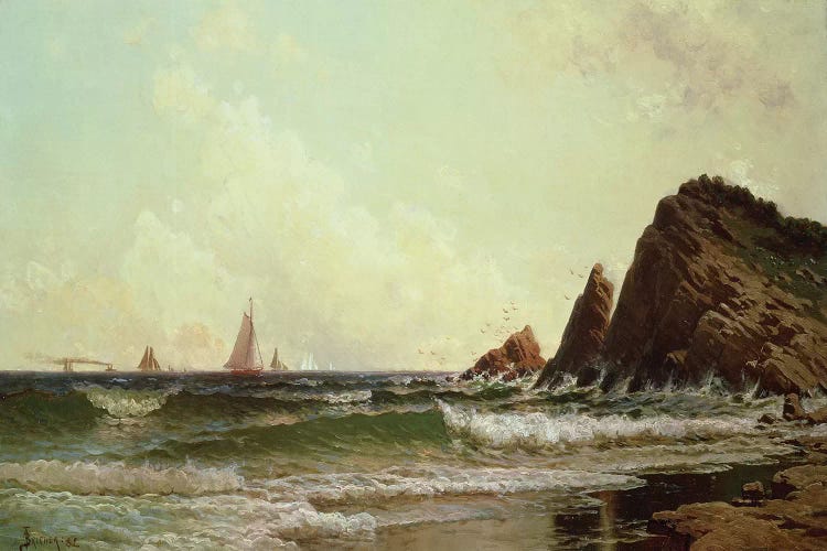Cliffs at Cape Elizabeth, Portland Harbour, Maine, 1882  by Alfred Thompson Bricher wall art