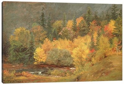 Autumn by the Brook, 1855  Canvas Art Print