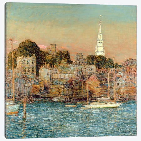 October Sundown, Newport, 1901  Canvas Print #BMN4823} by Childe Hassam Canvas Art