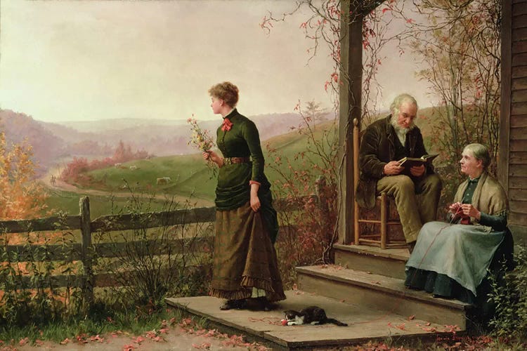 Love's Young Dream, 1887  by Jennie Augusta Brownscombe wall art