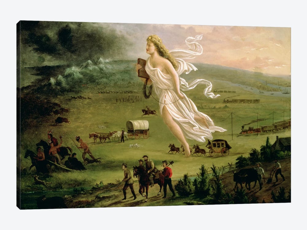 American Progress, 1872  by John Gast 1-piece Canvas Artwork