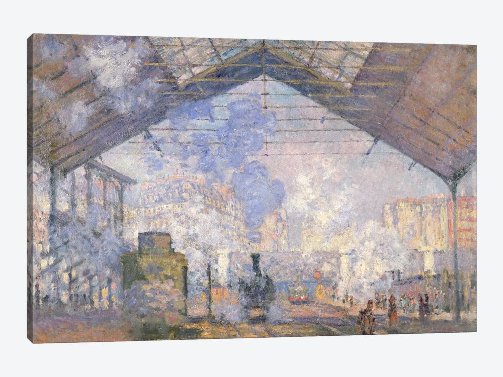 The Gare St. Lazare, 1877  by Claude Monet 1-piece Canvas Art Print