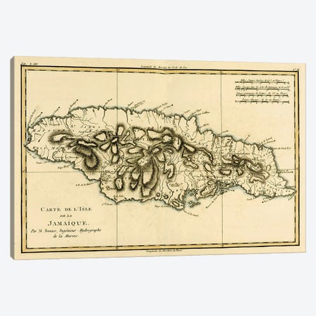 The Island of Jamaica Canvas Print #BMN4882} by Charles Marie Rigobert Bonne Canvas Art