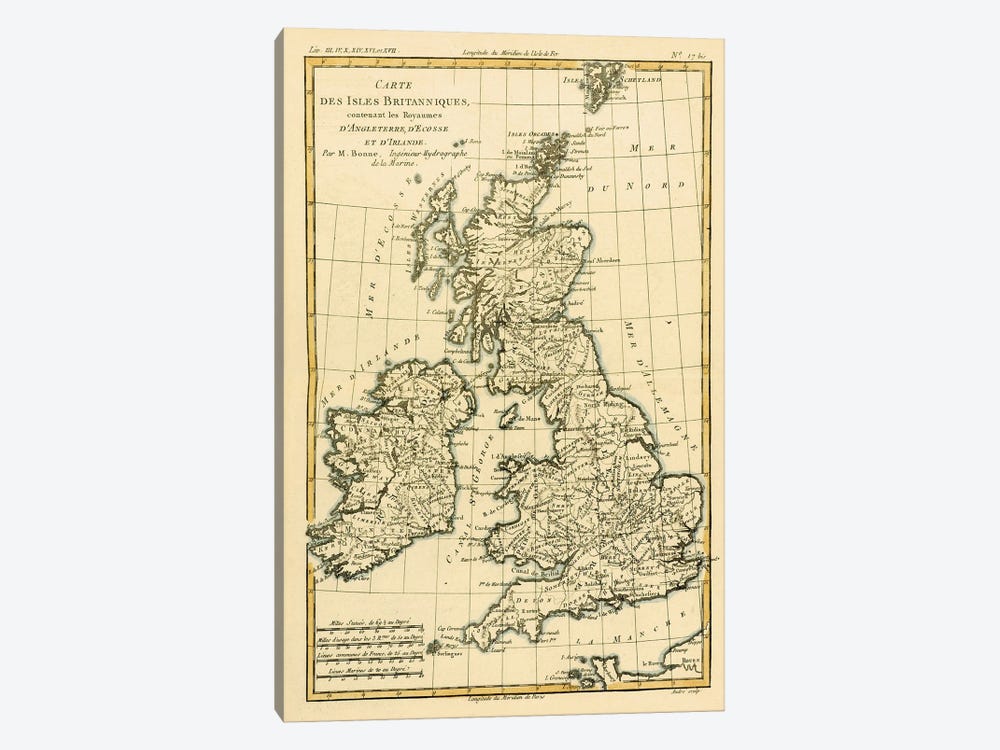 The British Isles, Including the Kingdoms of England, Scotland and Ireland 1-piece Art Print