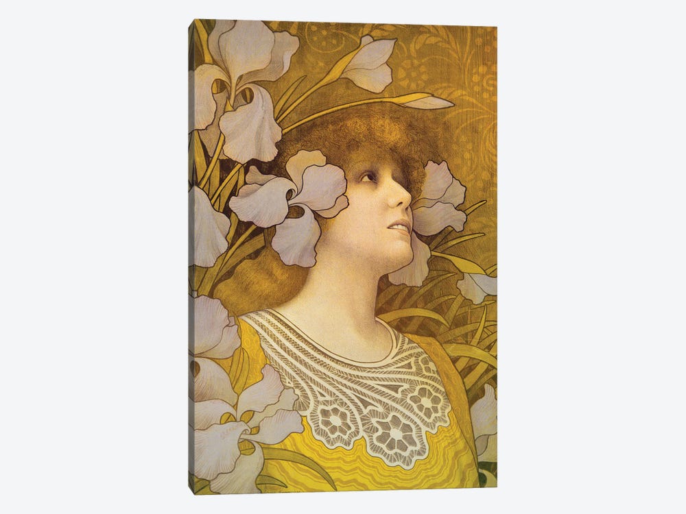Sarah Bernhardt  by Paul Berthon 1-piece Canvas Artwork
