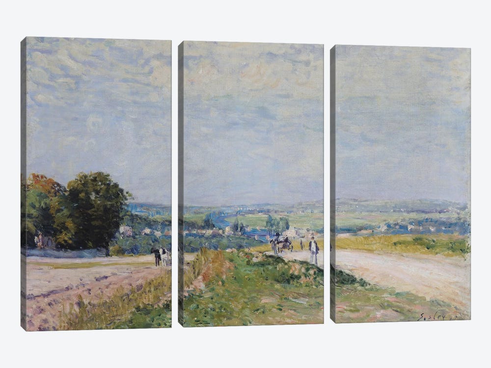 The Road to Montbuisson at Louveciennes, 1875  3-piece Canvas Art Print
