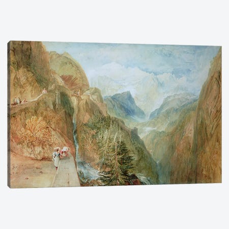 Mont Blanc from Fort Rock in Val D'Aosta, c.1810 Canvas Print #BMN4900} by J.M.W. Turner Canvas Print