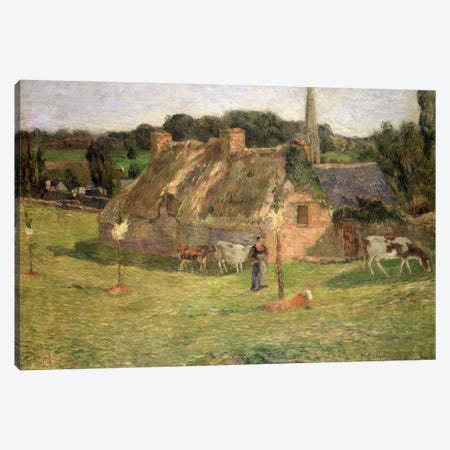 Lollichon's Field and the Church of Pont-Aven, 1886  Canvas Print #BMN4912} by Paul Gauguin Canvas Art
