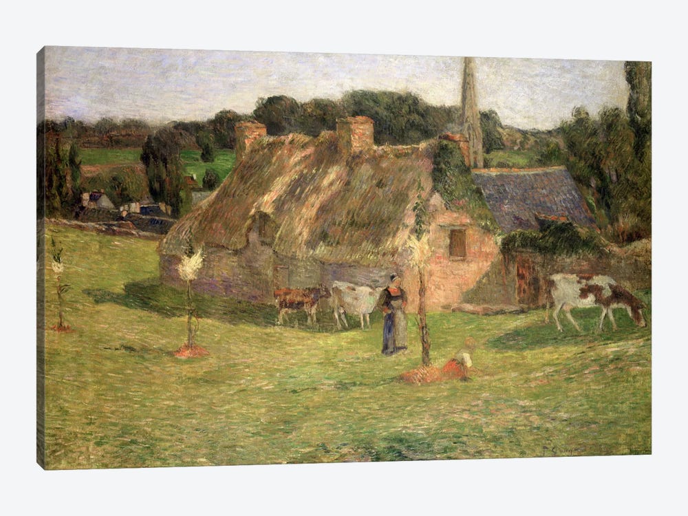 Lollichon's Field and the Church of Pont-Aven, 1886  1-piece Canvas Wall Art