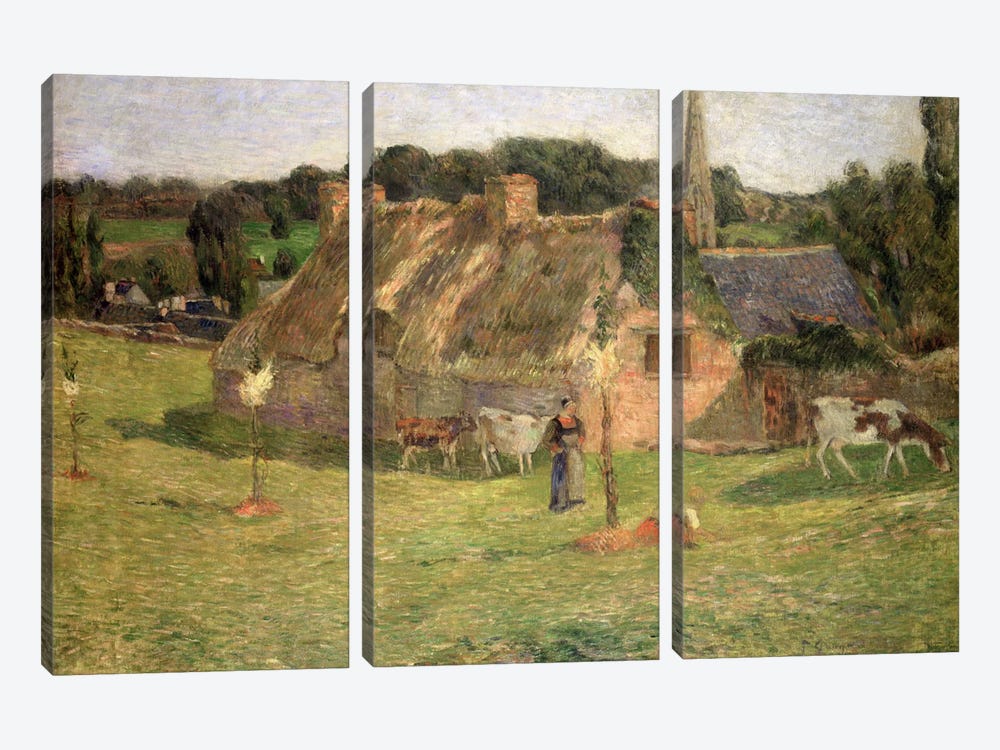 Lollichon's Field and the Church of Pont-Aven, 1886  3-piece Canvas Artwork