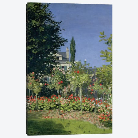 Flowering Garden at Sainte-Adresse, c.1866  Canvas Print #BMN491} by Claude Monet Canvas Art Print