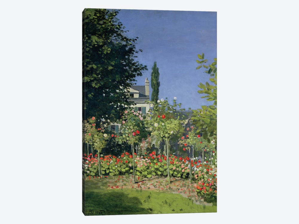 Flowering Garden at Sainte-Adresse, c.1866  by Claude Monet 1-piece Canvas Wall Art