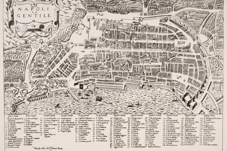 Map of Naples, c.1600 