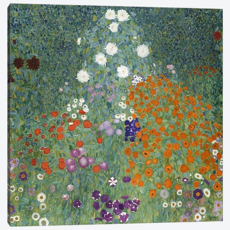 Bauerngarten (Cottage Garden), 1907  Canvas Print #BMN4949} by Gustav Klimt Canvas Print