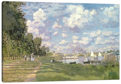 The Marina at Argenteuil, 1872  Canvas Art Print - All Things Monet