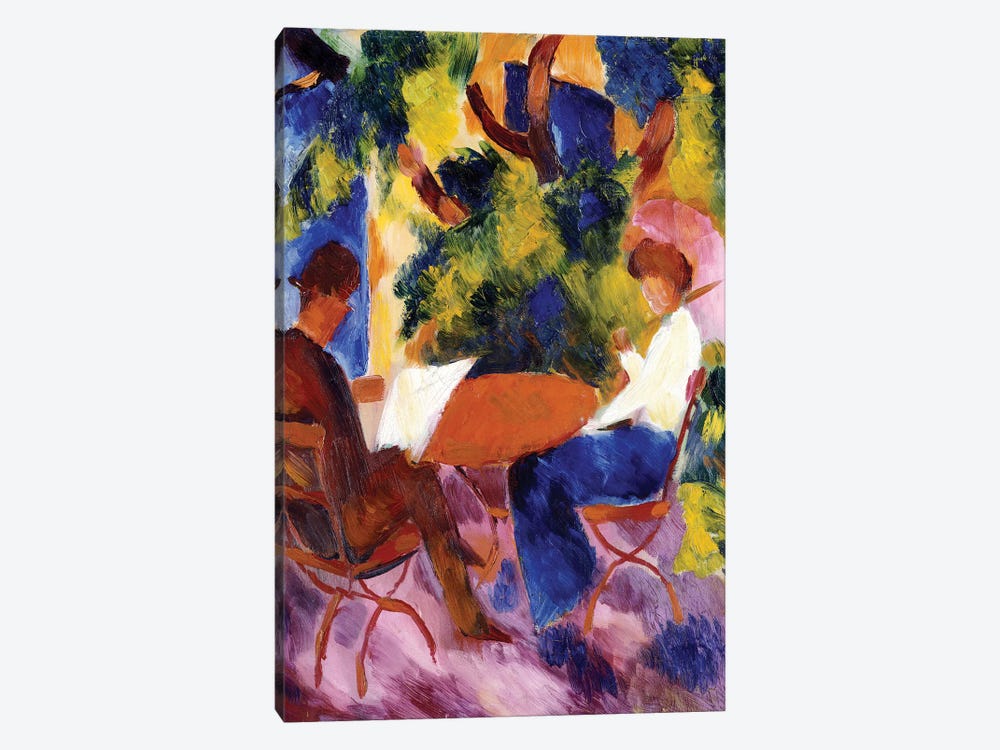 At the Garden Table, 1914  by August Macke 1-piece Canvas Art Print