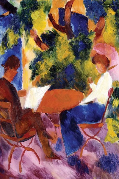 Cafes: At the Garden Table, 1914  by August Macke