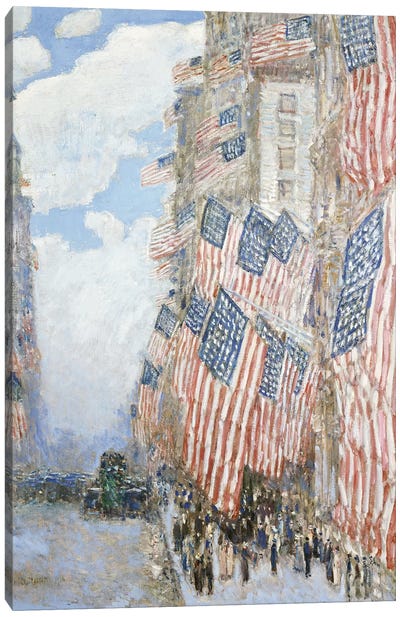 The Fourth of July, 1916  Canvas Art Print - Flag Art