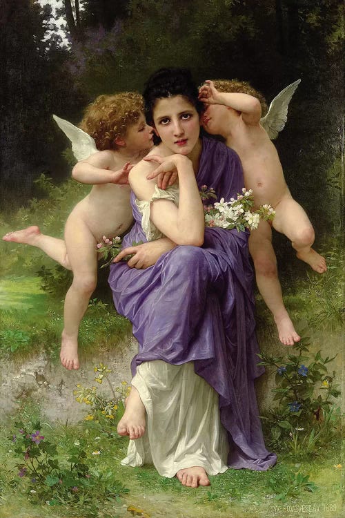 Chansons de Printemps, 1889  by William-Adolphe Bouguereau wall art