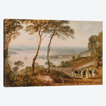 Plymouth Dock, from near Mount Edgecumbe  Canvas Print #BMN4962} by J.M.W. Turner Art Print