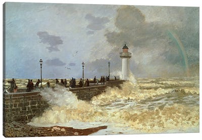 The Quay at Le Havre, 1868  Canvas Art Print - Weather Art