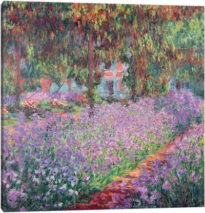 The Artist's Garden at Giverny, 1900  Canvas Art Print - Places