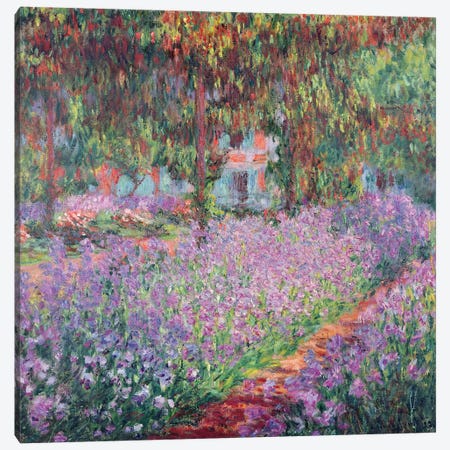 The Artist's Garden at Giverny, 1900  Canvas Print #BMN496} by Claude Monet Canvas Artwork
